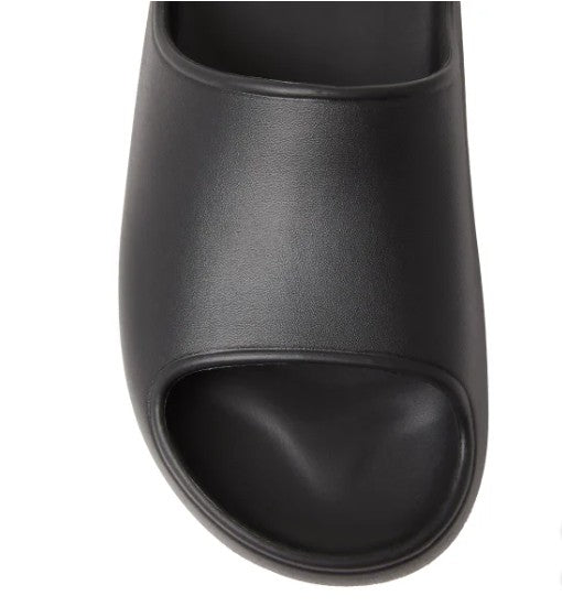 32 Degrees Unisex Size Large (W 9-10/M 7-8) Cushion Slide Sandals Black, Grade A