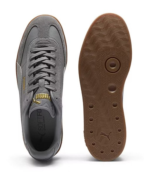 PUMA Club II Era Men's Size 8, Shoes Sneakers Faux Suede, Gray/Gold (NO BOX)