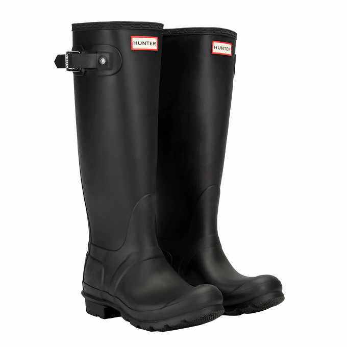 Hunter Ladies' Size 8 Original Tall Matte Rain Boot, Black, New in Box