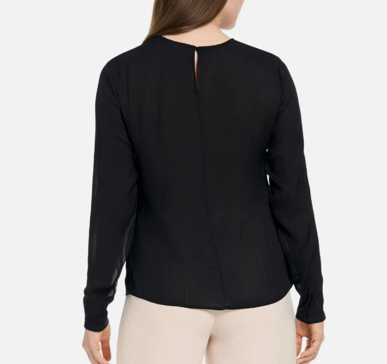 Ted Baker Ladies' Size XL (16) Long Sleeve Blouse, Black