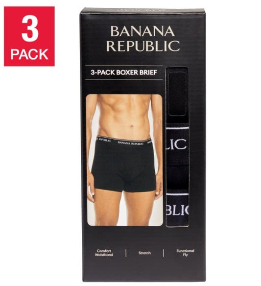 Banana Republic Men's Size XL (40-42) Boxer Briefs, 3-pack, Black