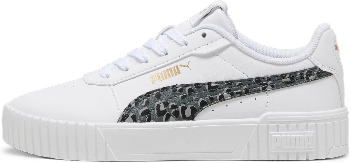 Puma Carina 2.0, Kid's Size 13 C, Animal Update, White-Mineral Gray