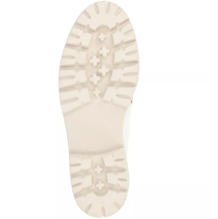 Journee Women's Size 6.5, Kenly Chunky Lug Sole Penny Loafer Shoes, White