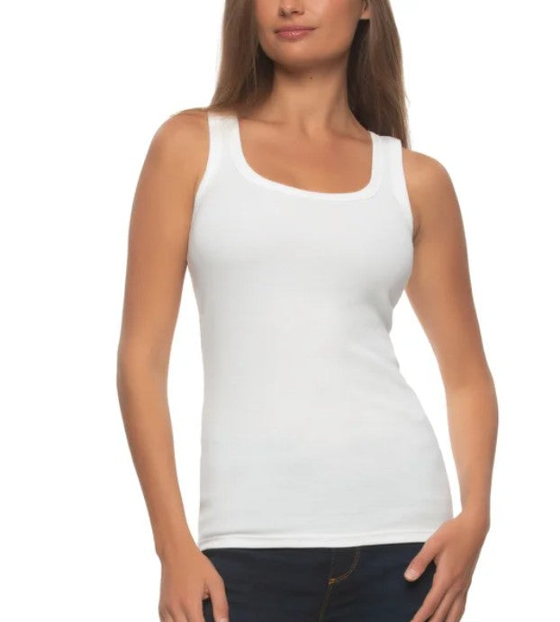 Felina Women's Size Large (10-12) Ribbed Tank Tops, 3-pack, Open Box