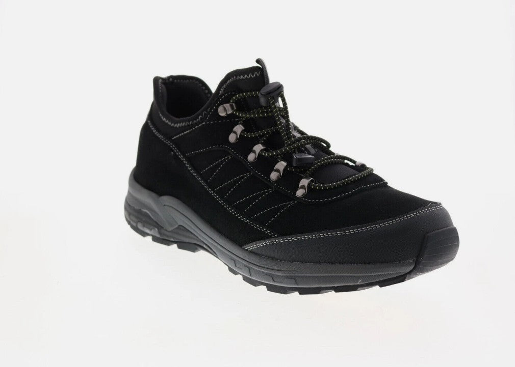 Khombu Griffin Men's Size 8, Leather Upper, Lace Up Hiking Shoes, Black