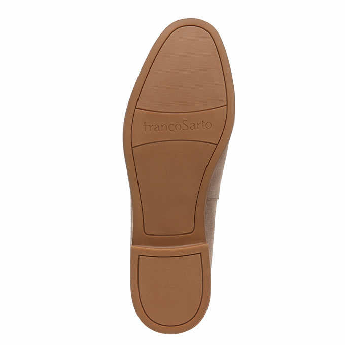 Franco Sarto Ladies Size 7 Loafers Suede Upper Slip on Shoes, Tan, New with Tags
