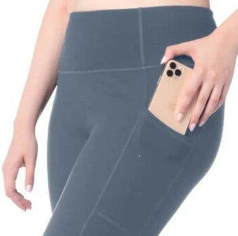Lukka Lux Ribbed Ladies' Size Small (4-6) Legging with Side Pocket, Blue