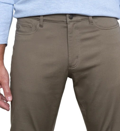 English Laundry Men's Size 40 x 32 4-Way Stretch Straight Fit Pants, Tan