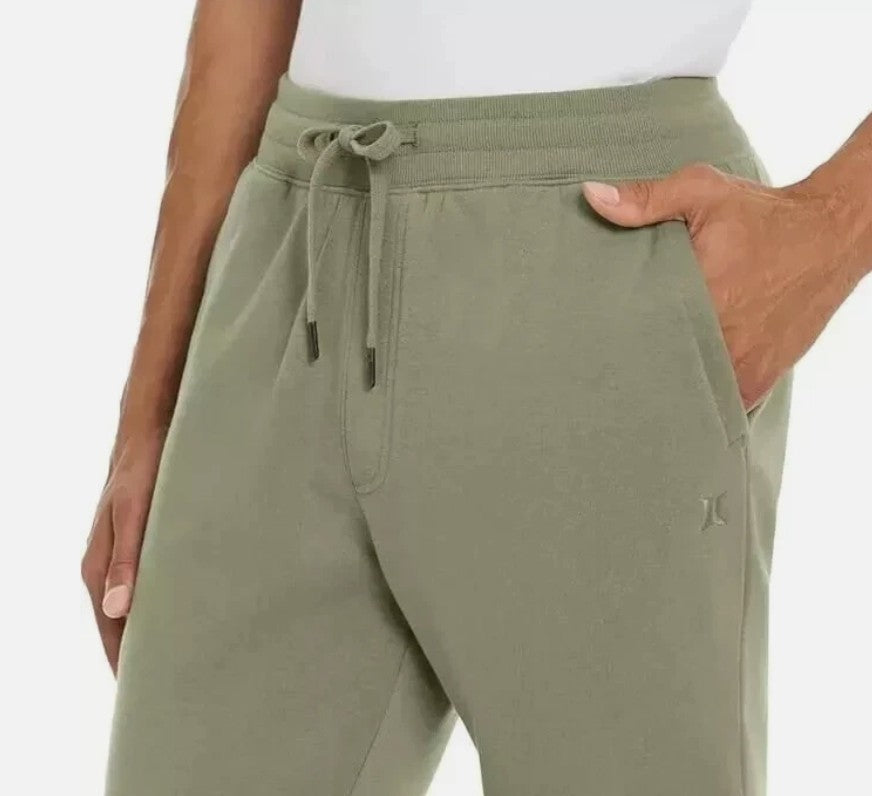 Hurley Men’s Size Small Fleece Joggers Pants Sweatpants, Green
