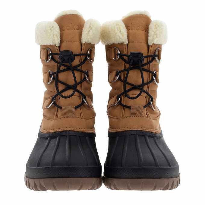 Chooka Ladies' Size 7, Lace-Up Winter Snow Boot, Tan, Customer Return