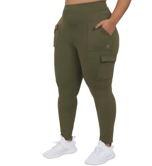 Hurley Ladies' Size X-Small (0-2) Cargo Tights Stretch Leggings, Green