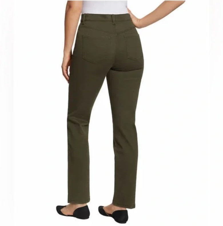 Gloria Vanderbilt Women's Size 4 Short Amanda Stretch Denim Jean, Green