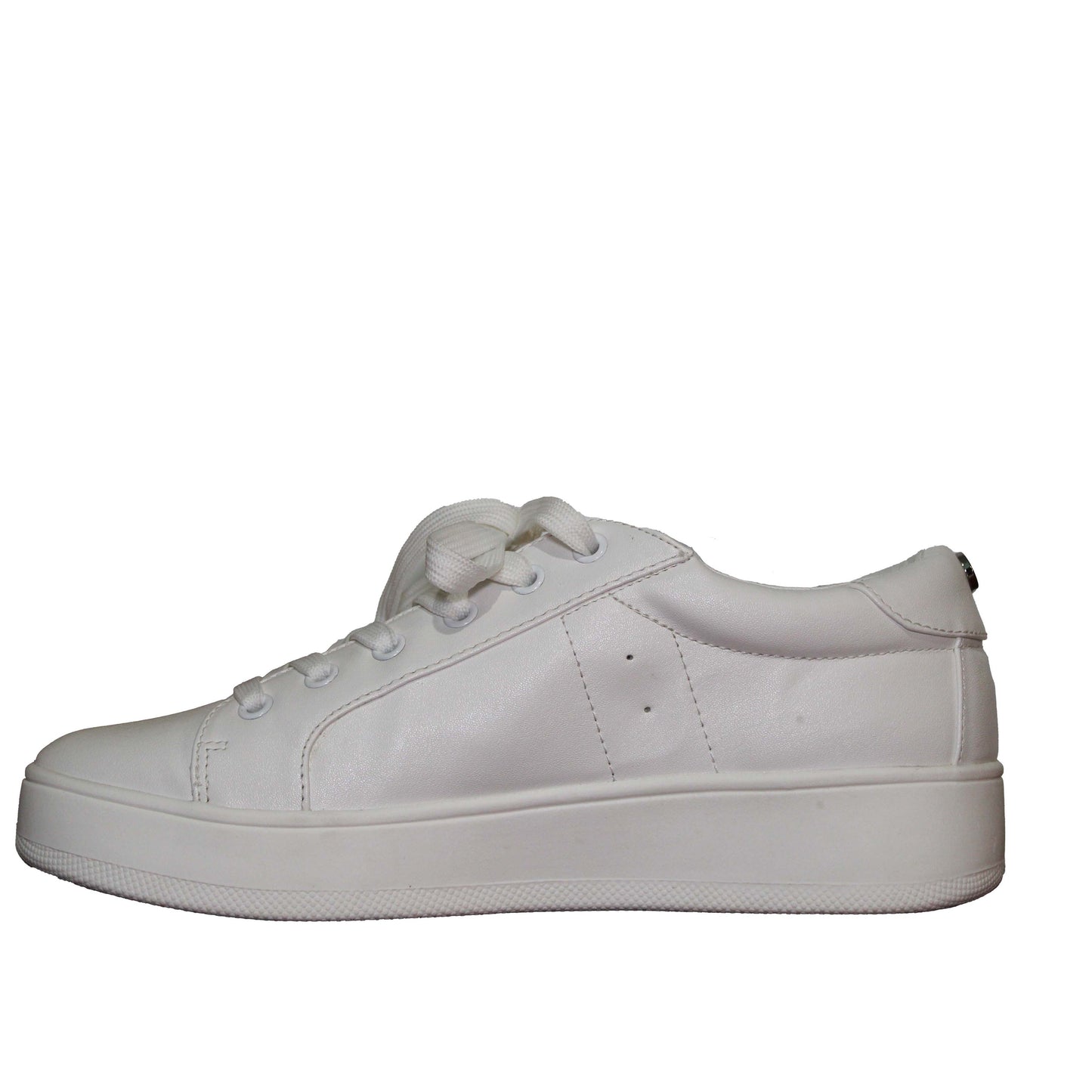 Steve Madden Ladies' Size 9 Classic Court Sneaker, White, Customer Return
