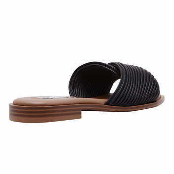 Steve Madden Ladies' Size 10 Textured Slide Sandal, Black, New in Box