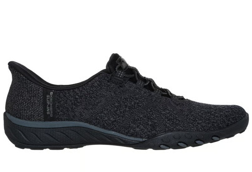 Skechers Slip-ins, Women's Size 10, Breathe-Easy Knitty Waves, Black, New-NO BOX