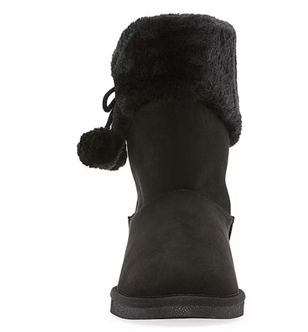 Thereabouts Little Kid Size 13, Girls Willa Faux Fur Lined Winter Boots, Black