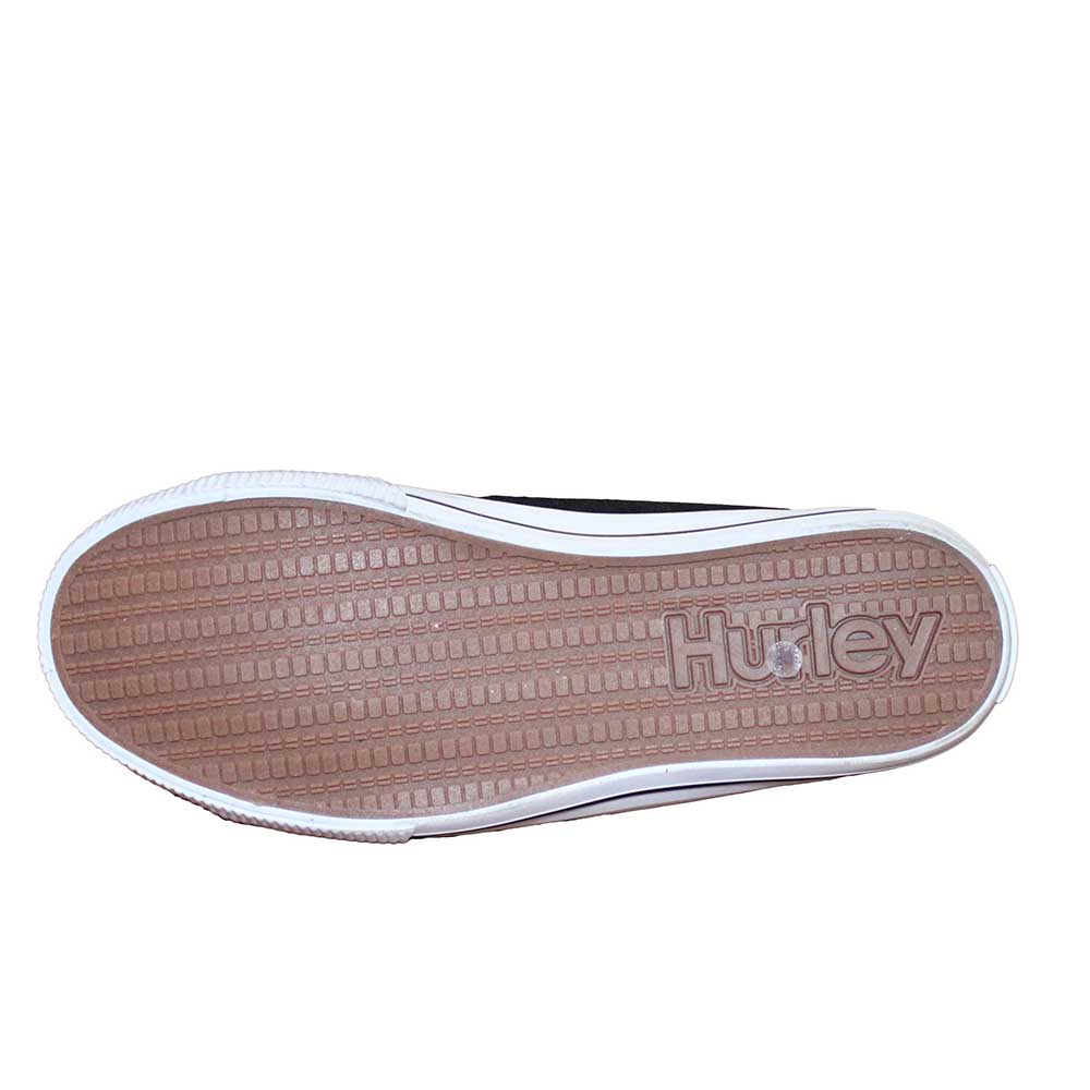 Hurley Ladies Size 6.5 Chloe Slip on Canvas Sneaker Shoes, Black, New (NO BOX)