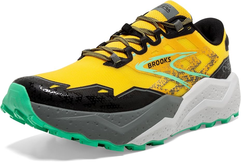 Brooks Men's Size 13 Caldera 7 Ultra Trail Shoe Sneaker, Yellow, New in box