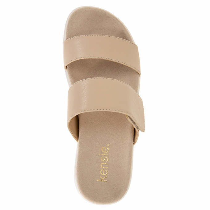 Kensie Ladies' Size 8 Double Band Sandal, Nude (Tan) New in Box