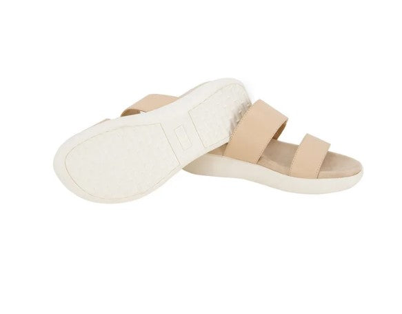 Kensie Ladies' Size 8 Double Band Sandal, Nude (Tan) New in Box