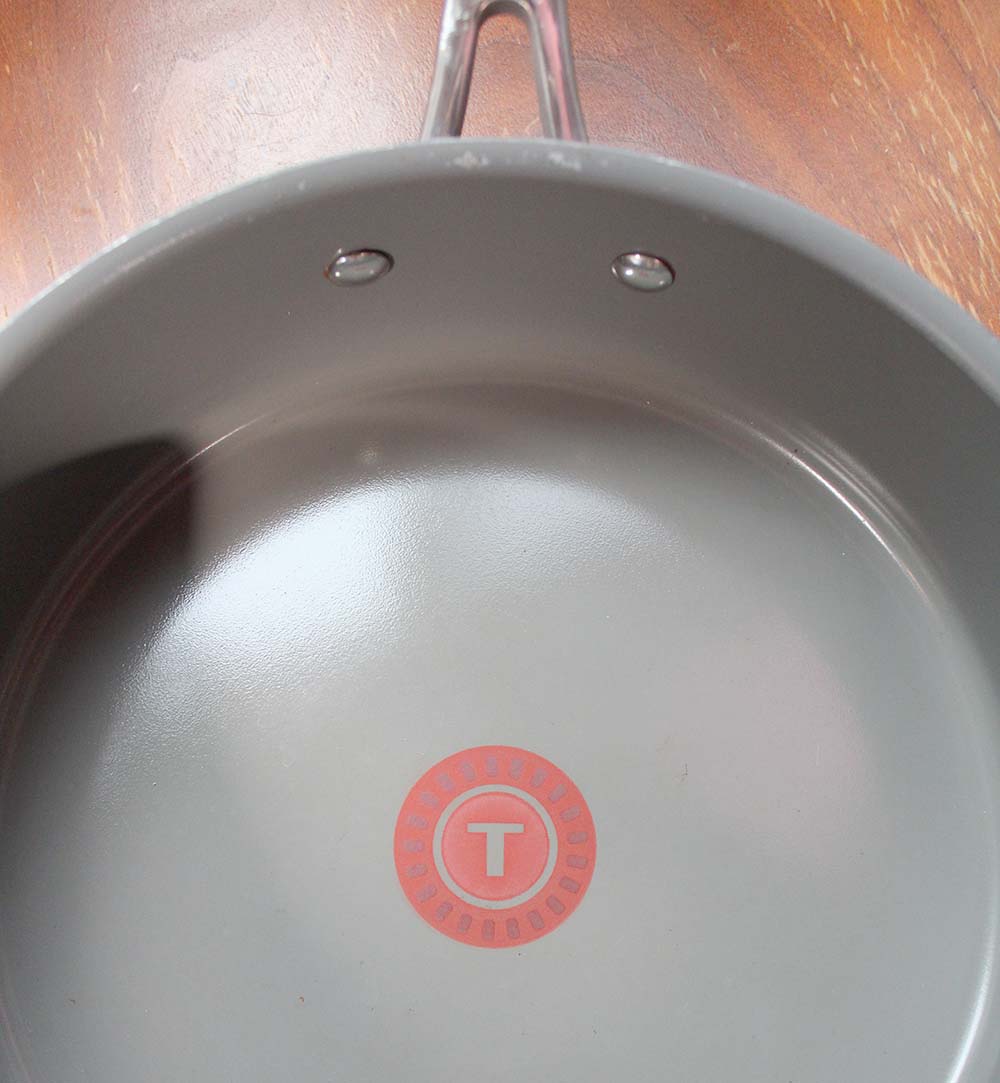 T-fal Excellence Ceramic Non-Stick 3.25-qt Covered Sautepan, Blue, Pre-owned