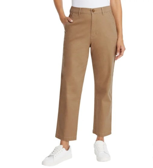 G.H. Bass & Co. Ladies' Size 10 Chino Pants Ankle Length, Brown