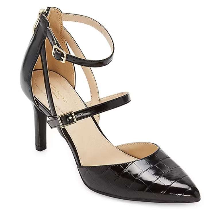 Liz Claiborne Harvey Women Size 7.5 M, Pointed Toe Stiletto Pumps. Black NO BOX