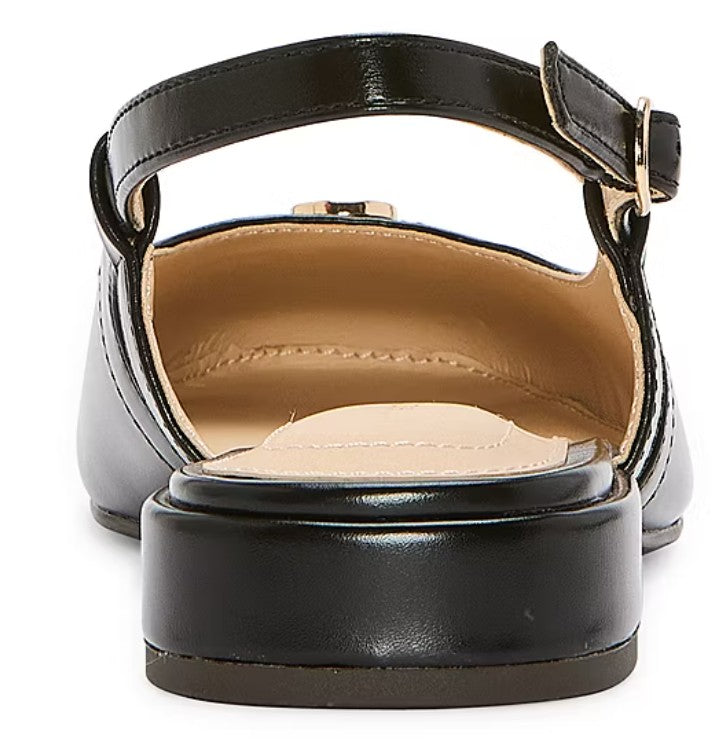 Liz Claiborne Pamprick Women's Size 6.5 Wide, Slingback Ballet Flats, Black