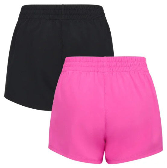 adidas Youth Girl's Size Medium (10/12) 2-pack Shorts, (1) Black (1) Pink