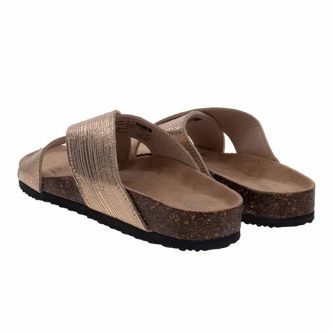 Western Chief Ladies’ Size 7 Crossband Sandal, Gold NEW Ships without box