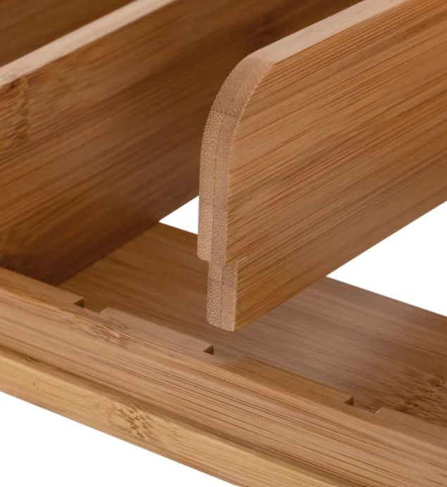 Seville Expandable Cabinet and Pantry Organizer, Bamboo, Open Box