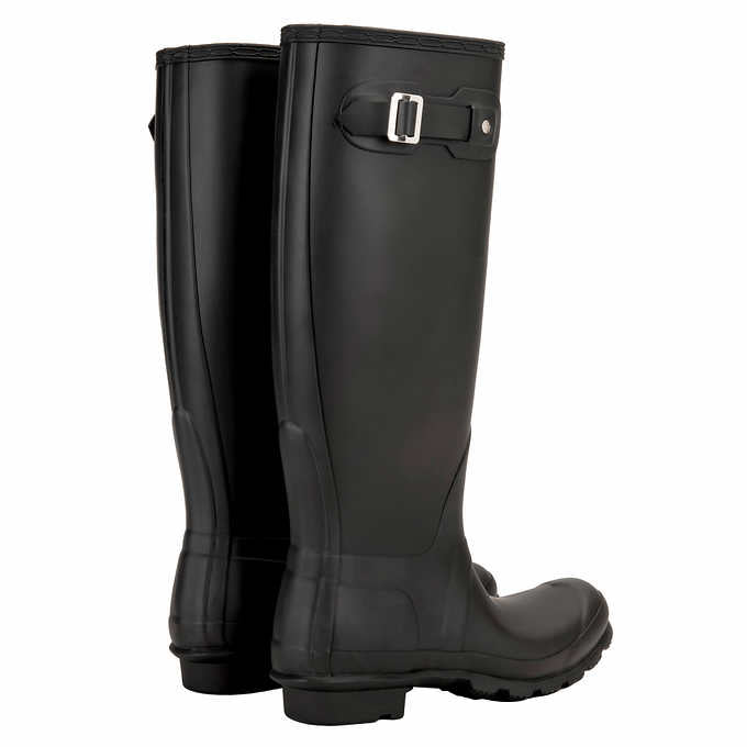Hunter Ladies' Size 8 Original Tall Matte Rain Boot, Black, New in Box
