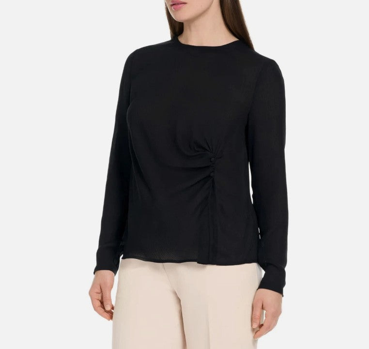Ted Baker Ladies' Size XL (16) Long Sleeve Blouse, Black