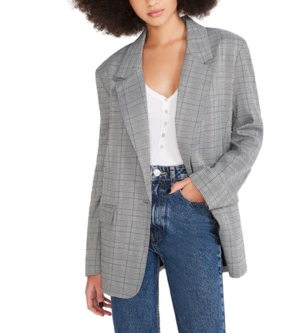 Steve Madden Ladies' Size XS (0) Blazer Oversize Fit, Gray