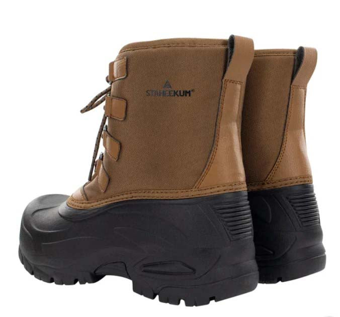 Staheekum Men's Size 11 Snow Boots Cold Rated -20, Brown, Customer return
