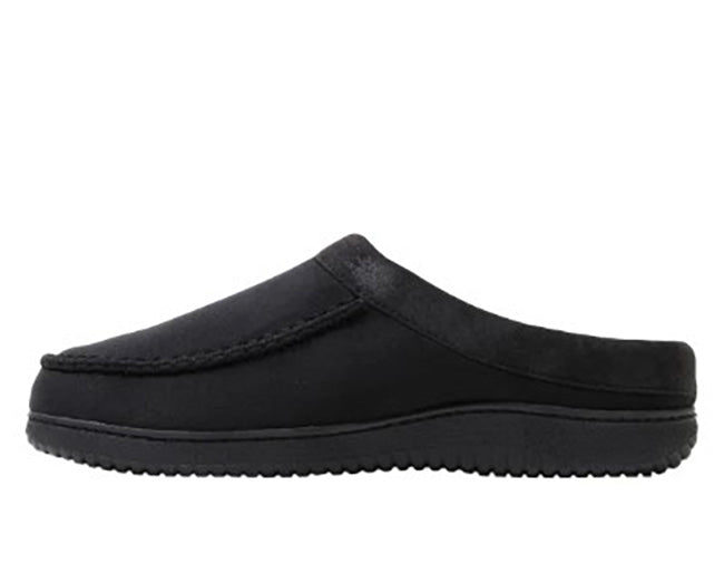 Dearfoams Mens' Size Medium (9-10) Indoor/Outdoor Slipper, Black New with Tags