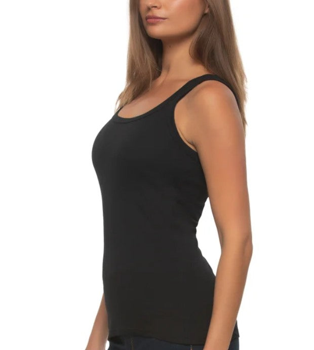 Felina Women's Size Large (10-12) Ribbed Tank Tops, 3-pack, Open Box