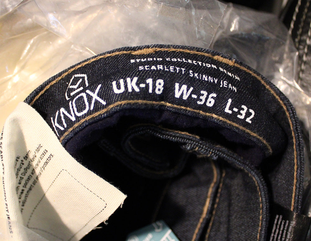 Knox Motorcyle Skinny Jeans Women's Size 36Wx32L Removable Knee & Hip Armor