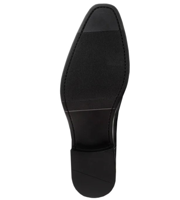 Perry Ellis Men's Size 8.5 Lace-up Leather Dress Shoes, Black, New in Box