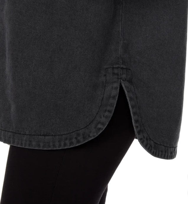 Hudson Jeans Women's Size Large (12-14) Denim Shirt Jacket, Black