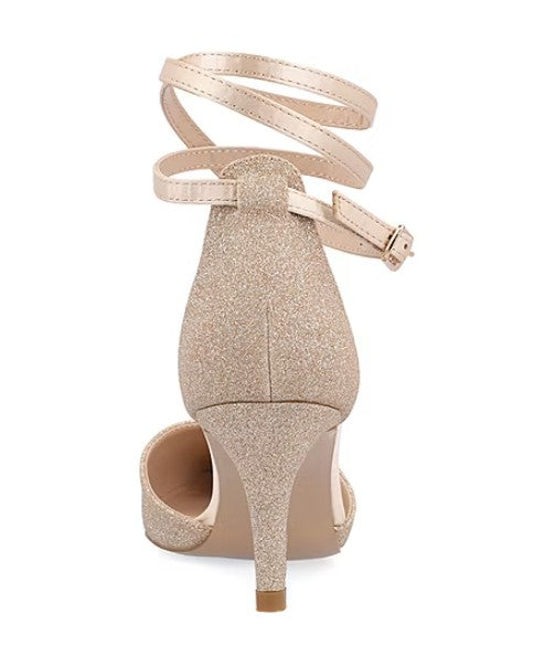 Journee Collection Luela Women's Size 6, Pointed Stiletto Dress Pumps, Rose Gold
