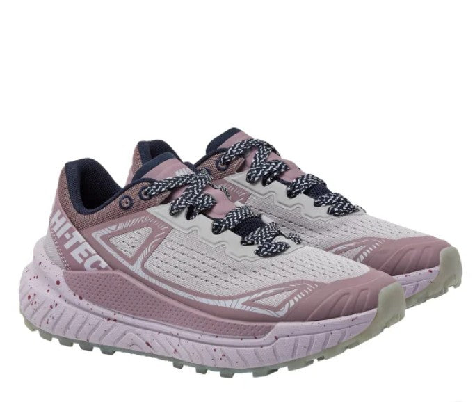 Hi Tec Ladies' Size 7 Lace-up Trail Shoes Sneakers, Purple, Customer Return