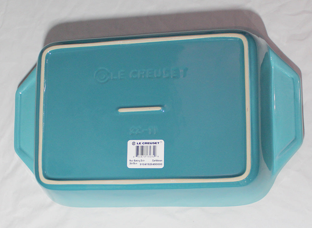 Le Creuset 1.8 qt. Signature Rectangular Baking Dish 10 X 7, Caribbean Blue