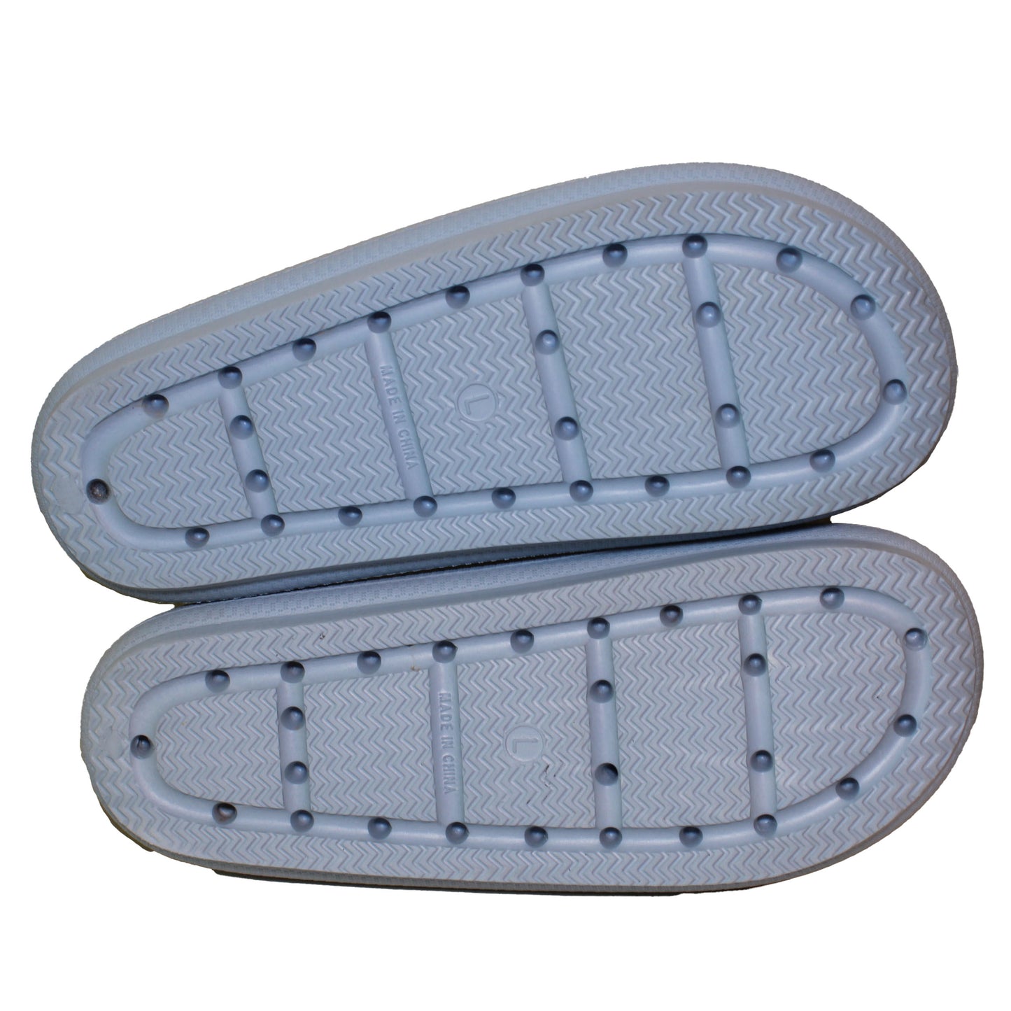 32 Degrees Women's Size Large (9-10) Cushion Slide Shower Sandal, Blue, Customer Return
