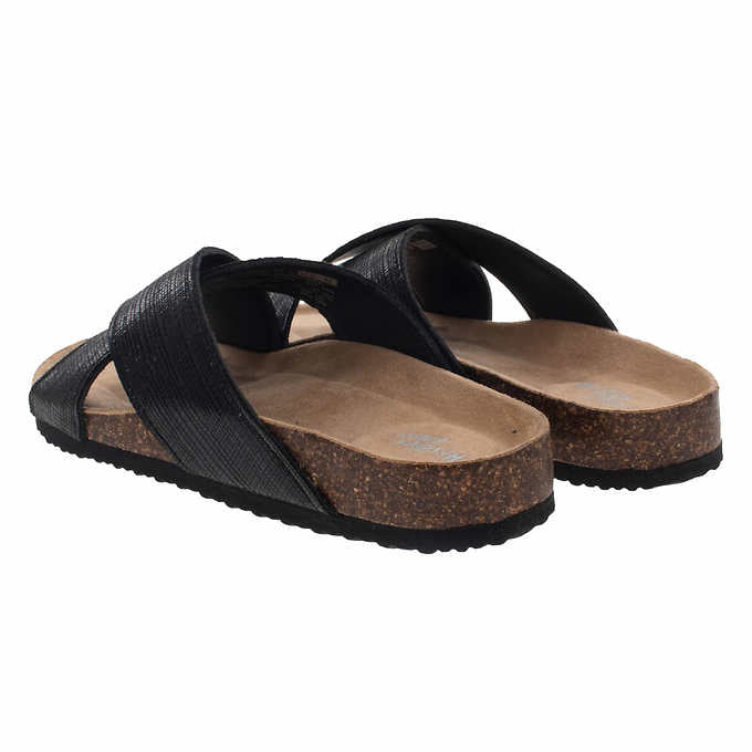 Western Chief Ladies’ Size 11 Crossband Sandal, Black, NEW Ships without box