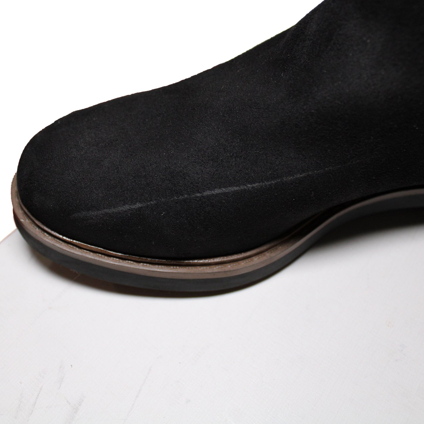 Kensie Sandor Ladies Size 6, Faux Suede Ankle Bootie, Black, Customer Return