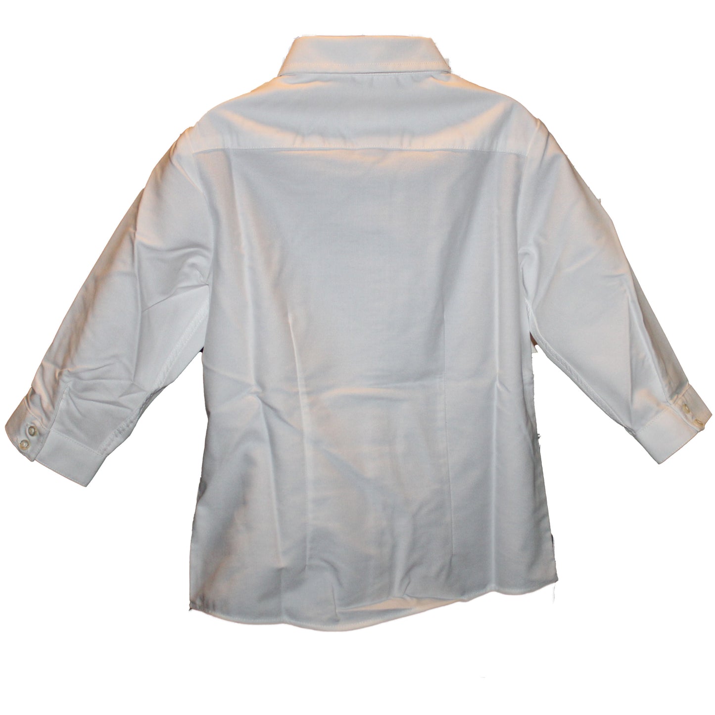 Lands End Uniform Girl's Size 6, 3/4 Sleeve Oxford Button Down Shirt, White