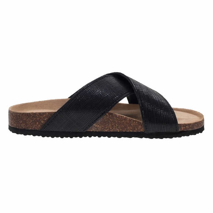 Western Chief Ladies’ Size 11 Crossband Sandal, Black, NEW Ships without box