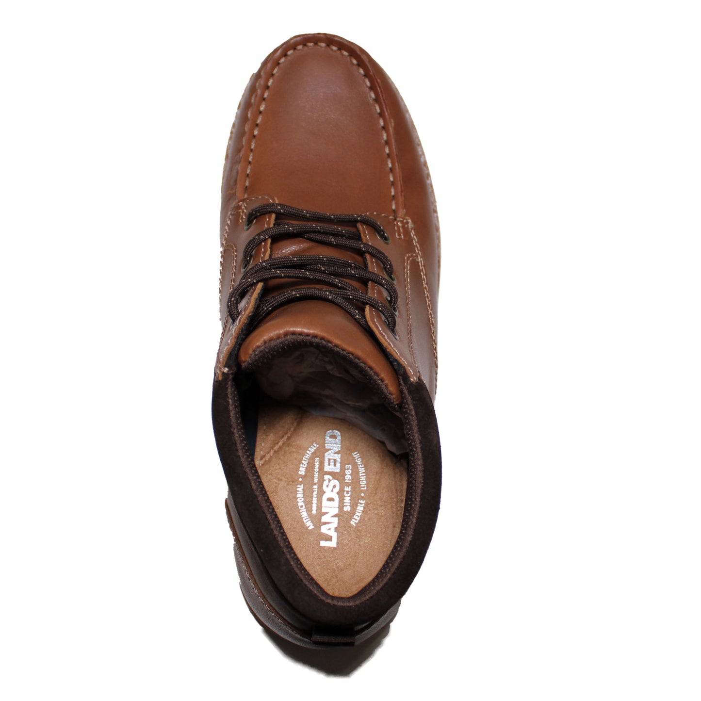 Lands End Men's Size 9, Comfort Leather Chukka Boots, Tan Leather