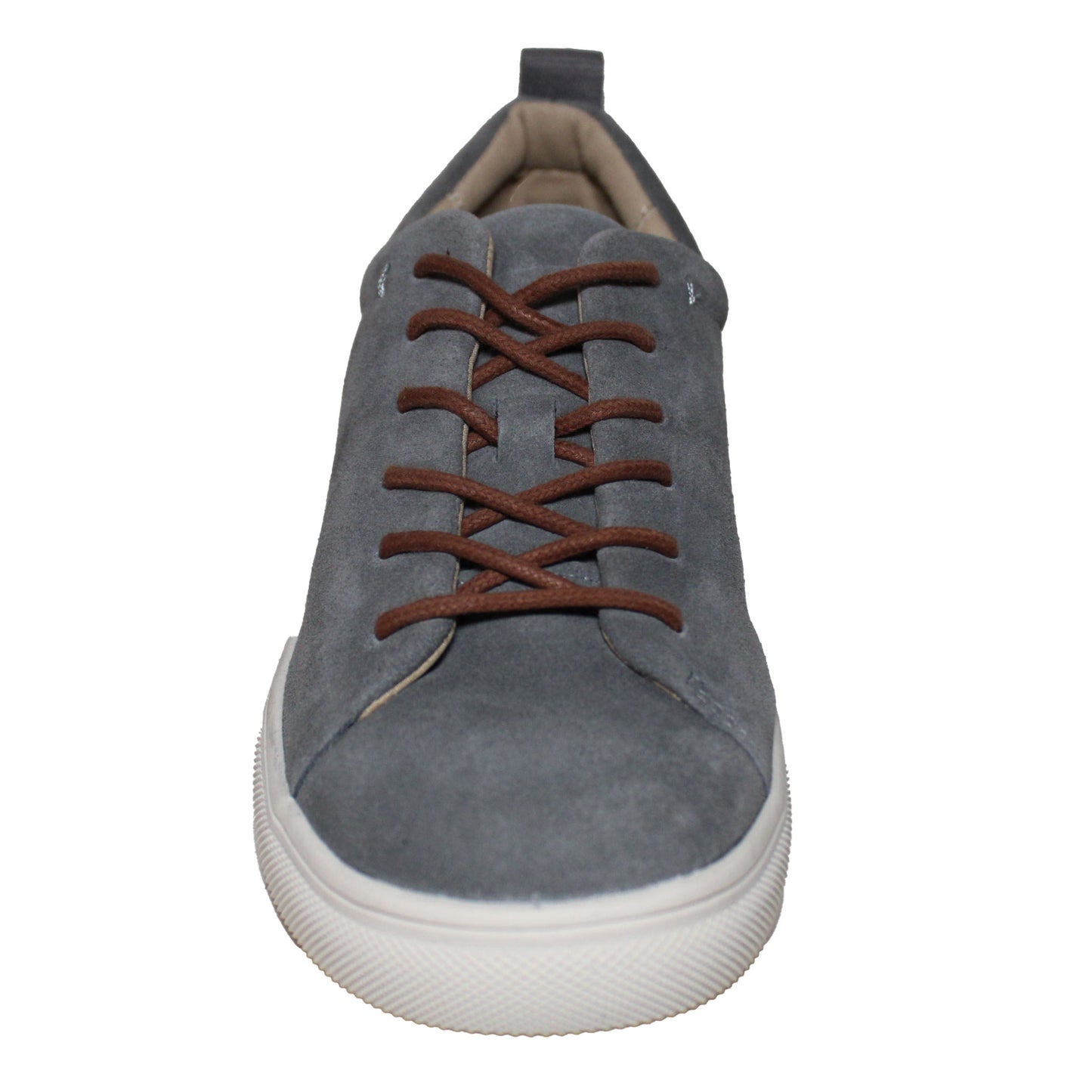 Lands End Men Size 8, Casual Lace-up Suede Sneaker Shoe, Iron Gray